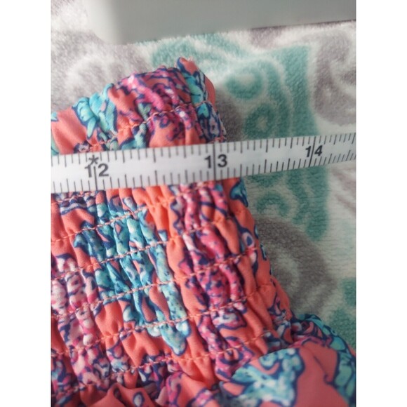 ! Simply Southern Seahorses & Coral Ruffles Elastic Waist  Shorts Size 0/S NWT - Picture 5 of 7